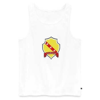 Lothringen - Männer Premium Bio Tank Top - Weiß - Vorne - AI Model Male 178 light (178cm)
