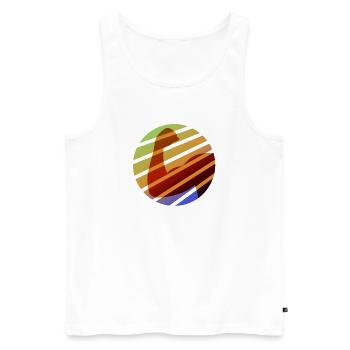 Invincible - Muscles - strong - colorful - Men's Premium Organic Tank Top - white - Front - AI Model Male 178 light (178cm)
