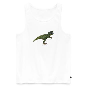 Tom T-Rex - Men's Premium Organic Tank Top - white - Front - AI Model Male 178 light (178cm)
