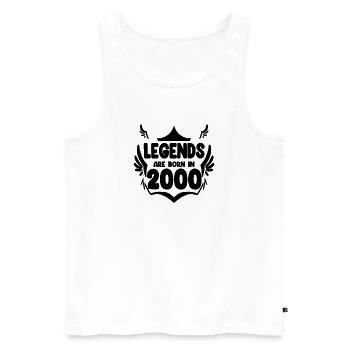 2000 - Männer Premium Bio Tank Top - Weiß - Vorne - AI Model Male 178 light (178cm)