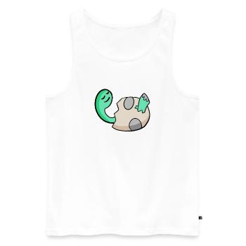 Dinosaur Egg Dino Baby Motif - Men's Premium Organic Tank Top - white - Front - Michal (187cm)
