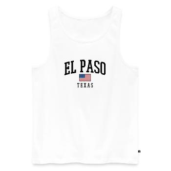 El Paso Texas Retro Shirt - Men's Premium Organic Tank Top - white - Front - AI Model Male 178 light (178cm)