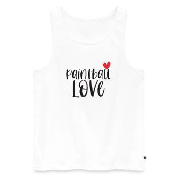 Paintball Paintballer Gotcha Love Gift - Men's Premium Organic Tank Top - white - Front - AI Model Male 178 light (178cm)