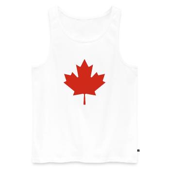 Montrez vos couleurs – Canada - Débardeur bio Premium Homme - blanc - Devant - Michal (187cm)