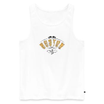 Boston grunge effect - Men's Premium Organic Tank Top - white - Front - AI Model Male 178 light (178cm)