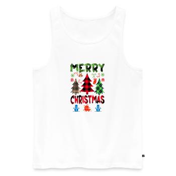 Weihnachten, Weihnachten, Weihnachten, Weihnachten - Männer Premium Bio Tank Top - Weiß - Vorne - Michal (187cm)