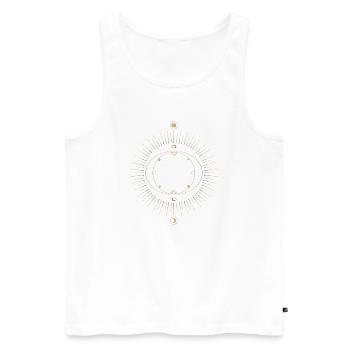 Sonnenring Kreislauf Design - Männer Premium Bio Tank Top - Weiß - Vorne - AI Model Male 178 light (178cm)