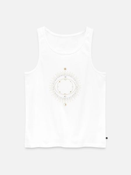 Sun Ring Circuit Design - Men's Premium Organic Tank Top - white