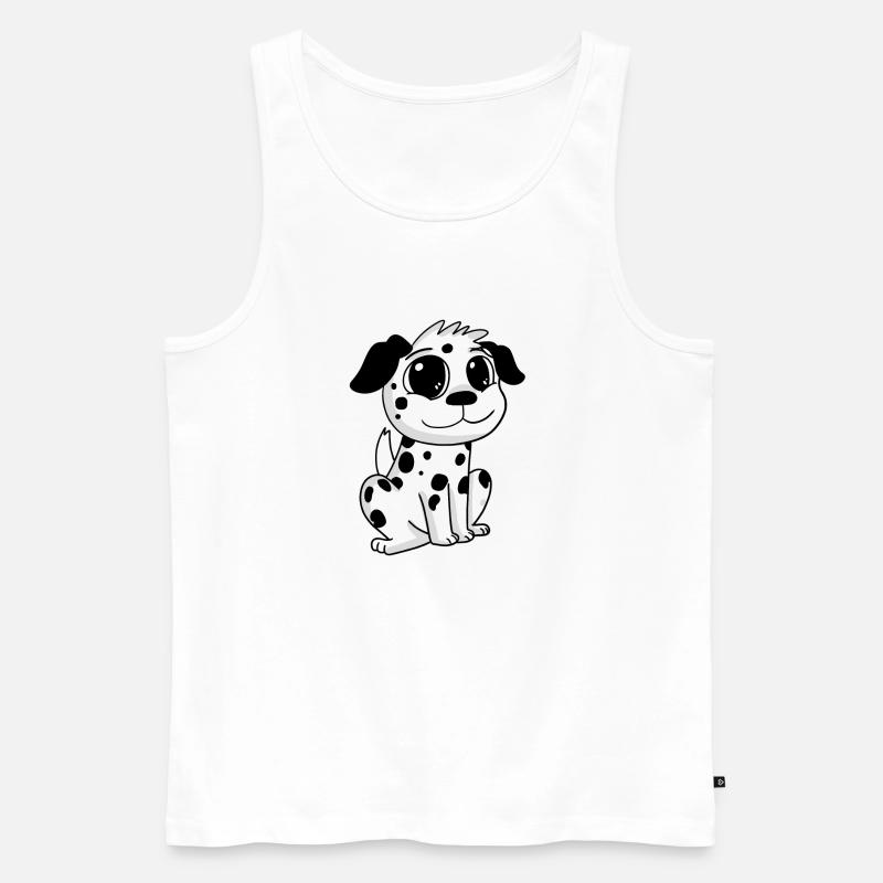 Dalmatiner Hund Hundebesitzer - Männer Premium Bio Tank Top - Weiß