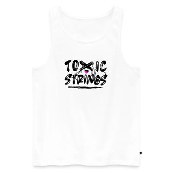 Toxic Strings 2 Colour - Men's Premium Organic Tank Top - white - Front - AI Model Male 178 light (178cm)