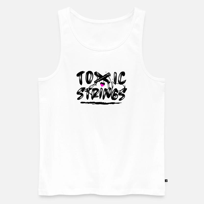 Toxic Strings 2 Farben - Männer Premium Bio Tank Top - Weiß