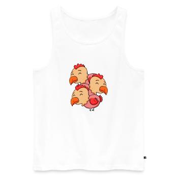 Cute Chickens - Chicken - Men's Premium Organic Tank Top - white - Front - AI Model Male 178 light (178cm)
