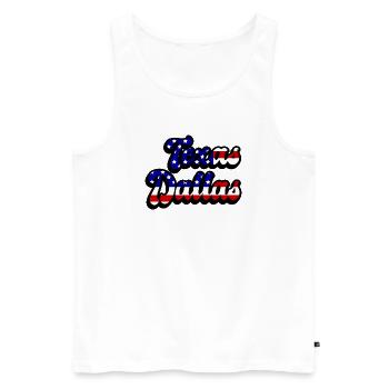 Dallas Texas USA flag design - Men's Premium Organic Tank Top - white - Front - AI Model Male 178 light (178cm)