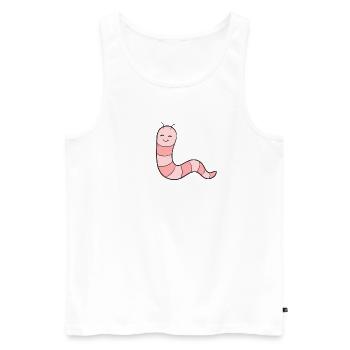 Ver de terre - Débardeur bio Premium Homme - blanc - Devant - Michal (187cm)