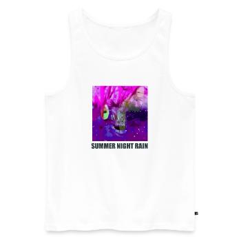 SommernachtRegen Abstrakt - Männer Premium Bio Tank Top - Weiß - Vorne - AI Model Male 178 light (178cm)