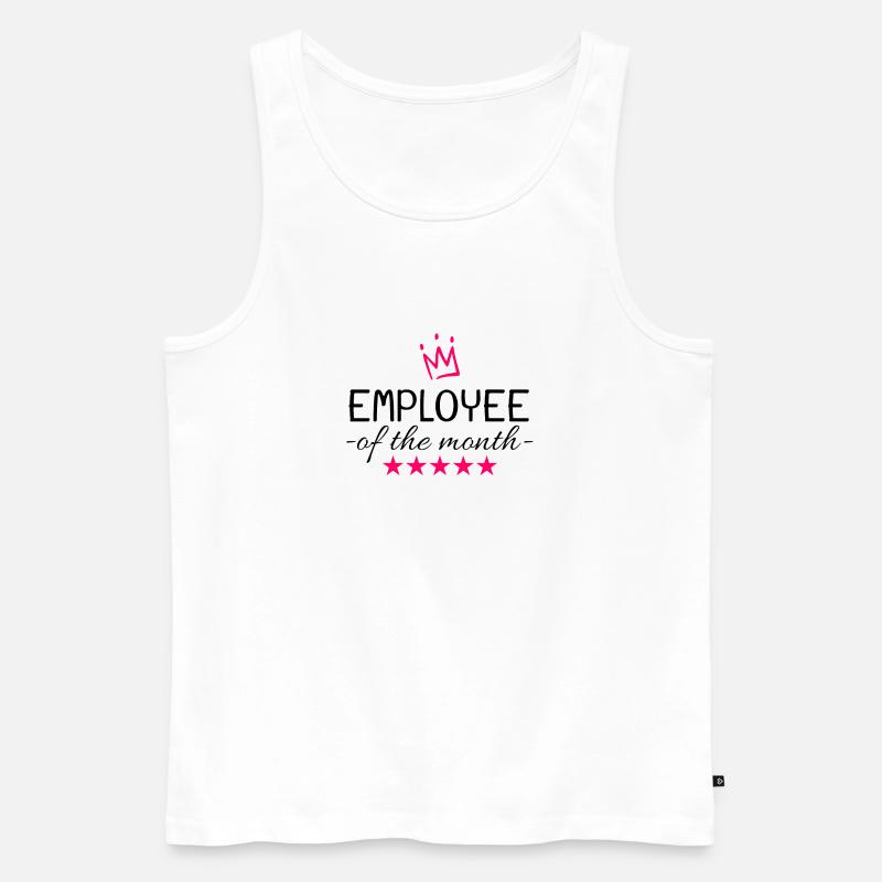 Mitarbeiter des Monats Geschenk - Männer Premium Bio Tank Top - Weiß