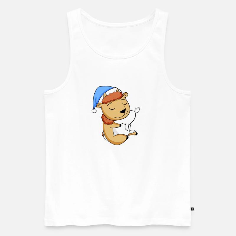 Bison - Männer Premium Bio Tank Top - Weiß