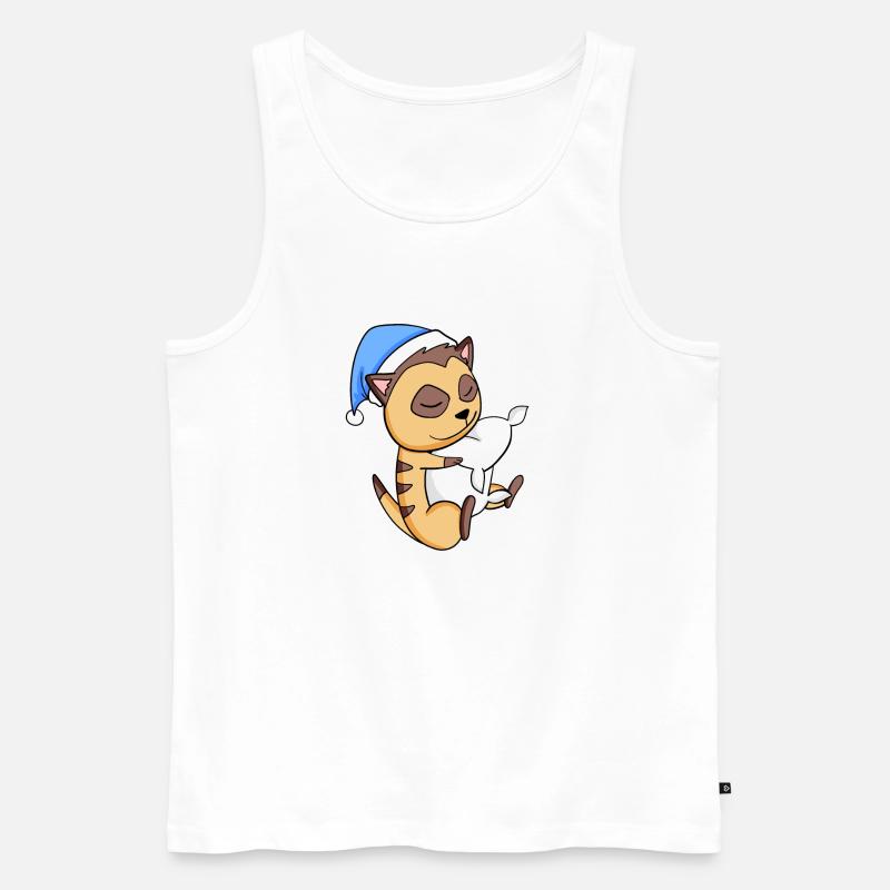 Erdmännchen - Männer Premium Bio Tank Top - Weiß