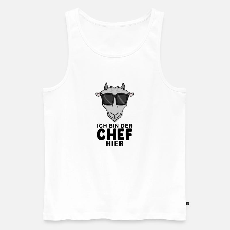 Cool Ziege Chef - Männer Premium Bio Tank Top - Weiß