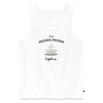Greece, Kefalonia, St. Theodore Lighthouse - Men's Premium Organic Tank Top - white - Front - AI Model Male 178 light (178cm)