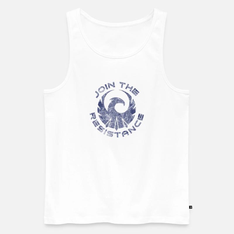 P.R.I.M Join the resistance marmor - Männer Premium Bio Tank Top - Weiß