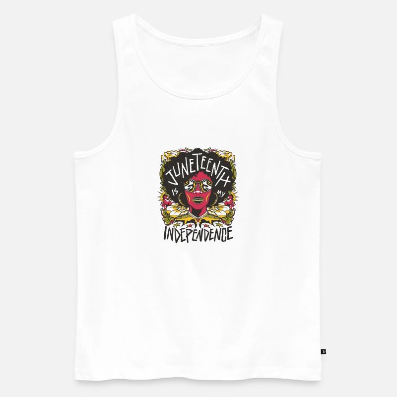 Unabhängige Ikone: Farbexplosion - Männer Premium Bio Tank Top - Weiß