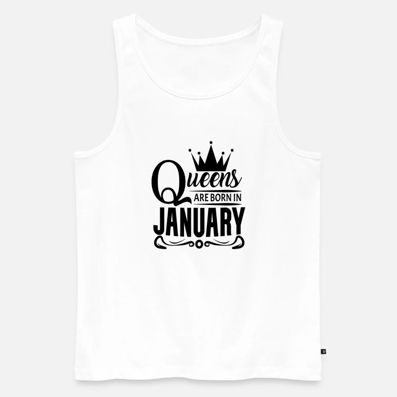 Geburtsmonat Januar - Männer Premium Bio Tank Top - Weiß