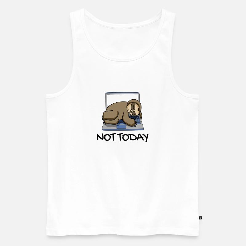 Faultier - Männer Premium Bio Tank Top - Weiß