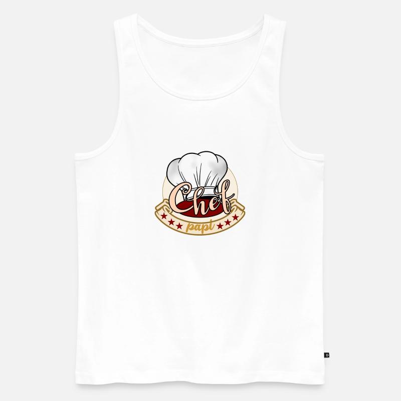 Chef cuisinier papi - Débardeur bio Premium Homme - blanc