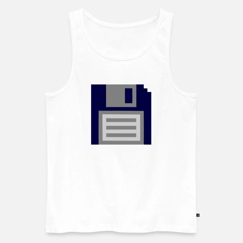 Diskette - Männer Premium Bio Tank Top - Weiß