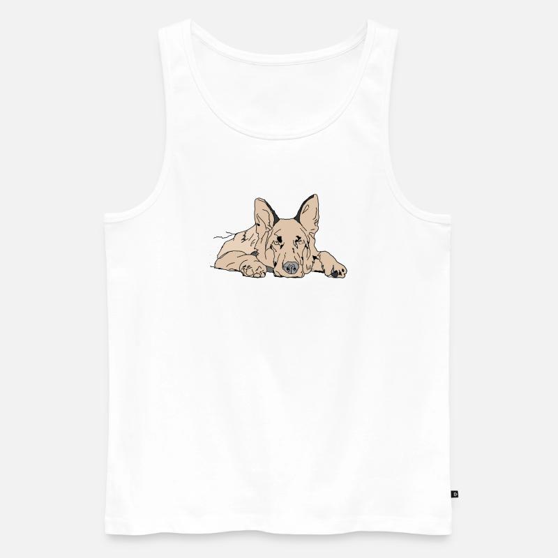Schäferhund - Männer Premium Bio Tank Top - Weiß