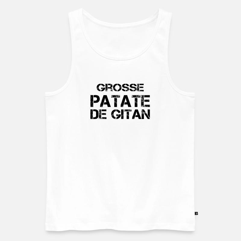 Grosse Patate de gitan - Débardeur bio Premium Homme - blanc