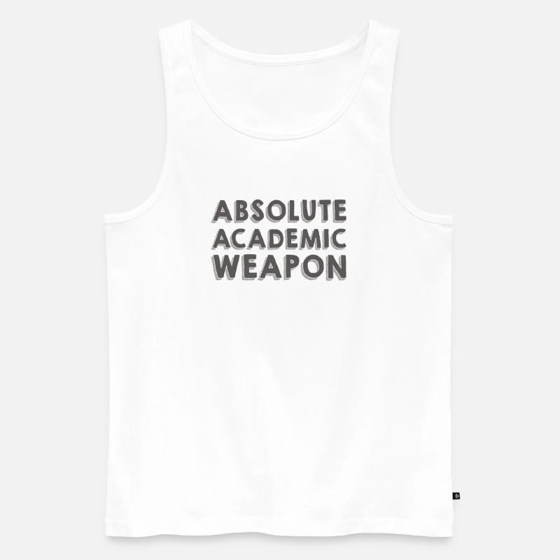 Studenten Absolute Academic Weapon - Männer Premium Bio Tank Top - Weiß