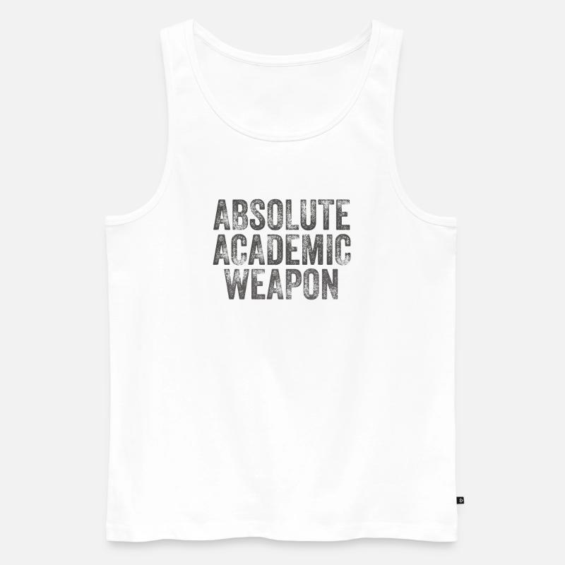 Studenten Absolute Academic Weapon - Männer Premium Bio Tank Top - Weiß