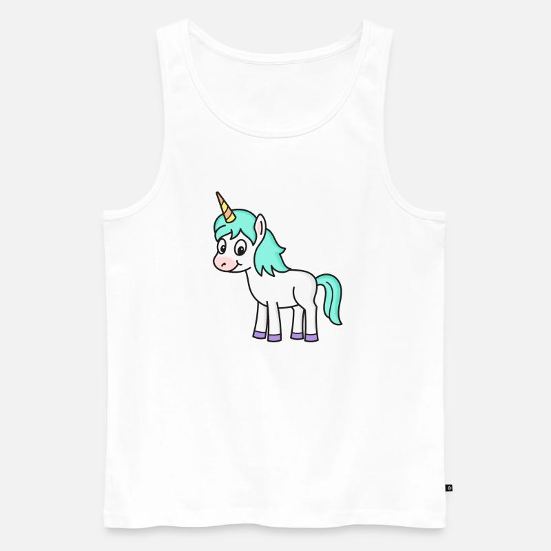 Einhorn Einhörner - Männer Premium Bio Tank Top - Weiß