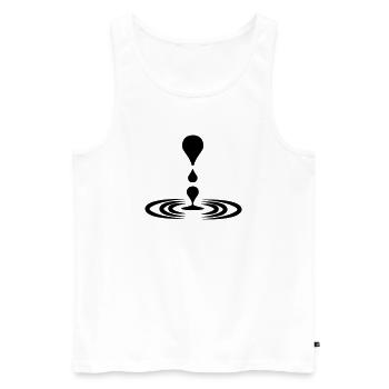 Drop water logo mindfulness - Men's Premium Organic Tank Top - white - Front - AI Model Male 178 light (178cm)