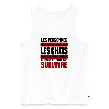 Survivre: Qui n’aiment pas ne sont pas réelles - Débardeur bio Premium Homme - blanc - Devant - Michal (187cm)