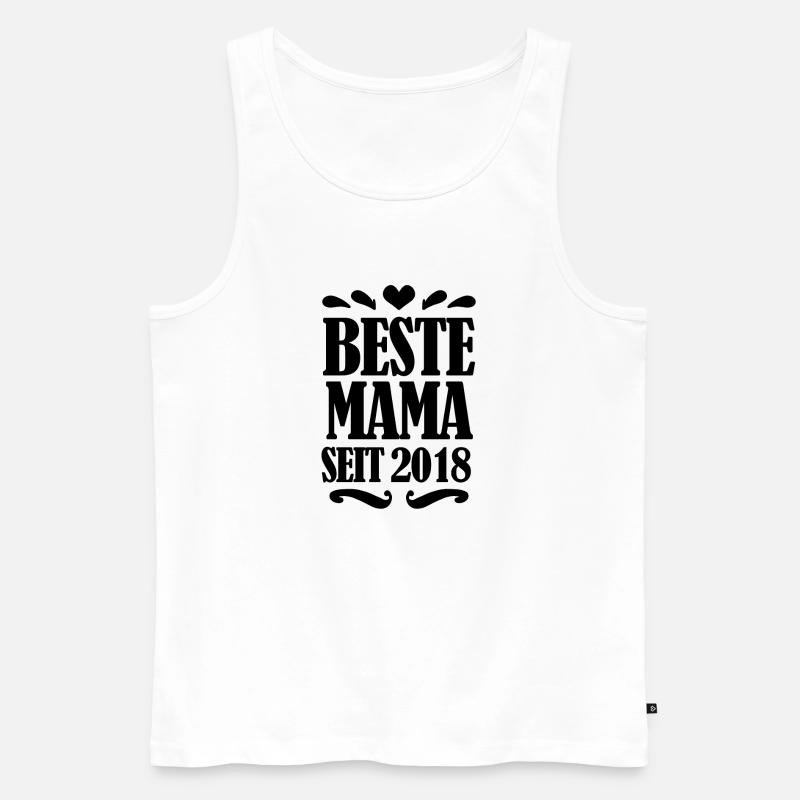 Beste Mama seit 2018 - Männer Premium Bio Tank Top - Weiß