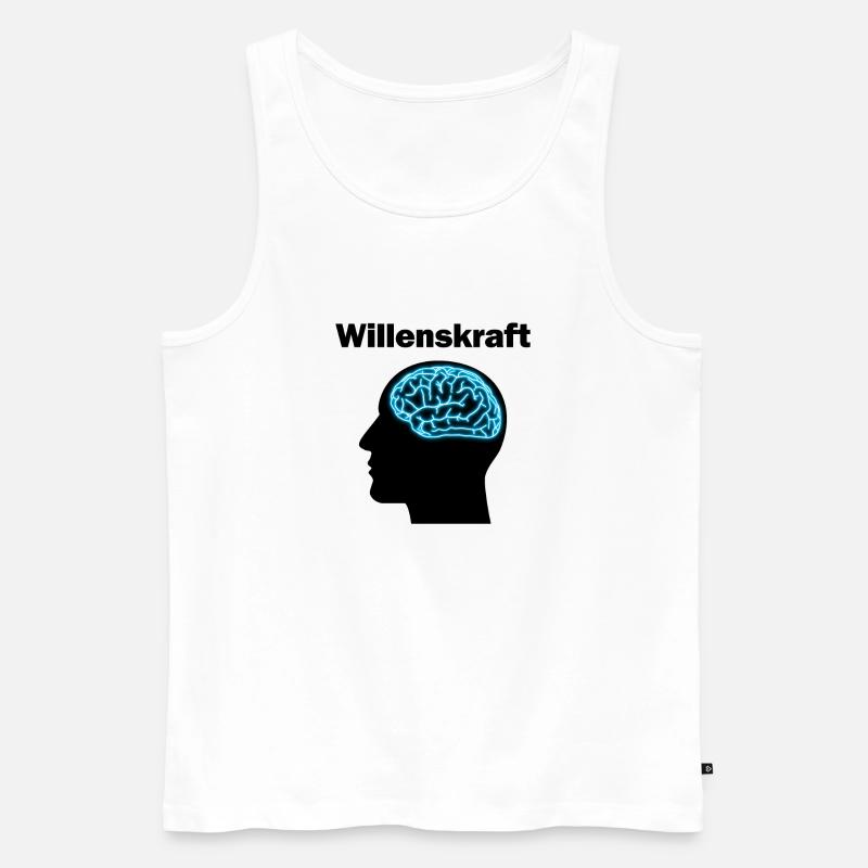 Willenskraft - Männer Premium Bio Tank Top - Weiß