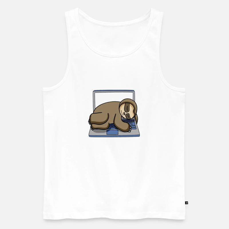 Computer Nerd Programmer Gift - Men's Premium Organic Tank Top - white
