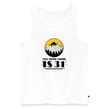 31st birthday hiker 31 years old mountain hiking - Men's Premium Organic Tank Top - white - Front - Michal (187cm)