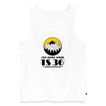 36. Geburtstag Wanderer 36 Jahre alt Berg Wandern - Männer Premium Bio Tank Top - Weiß - Vorne - AI Model Male 178 light (178cm)