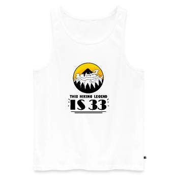 33rd birthday hiker 33 years old mountain hiking - Men's Premium Organic Tank Top - white - Front - Michal (187cm)