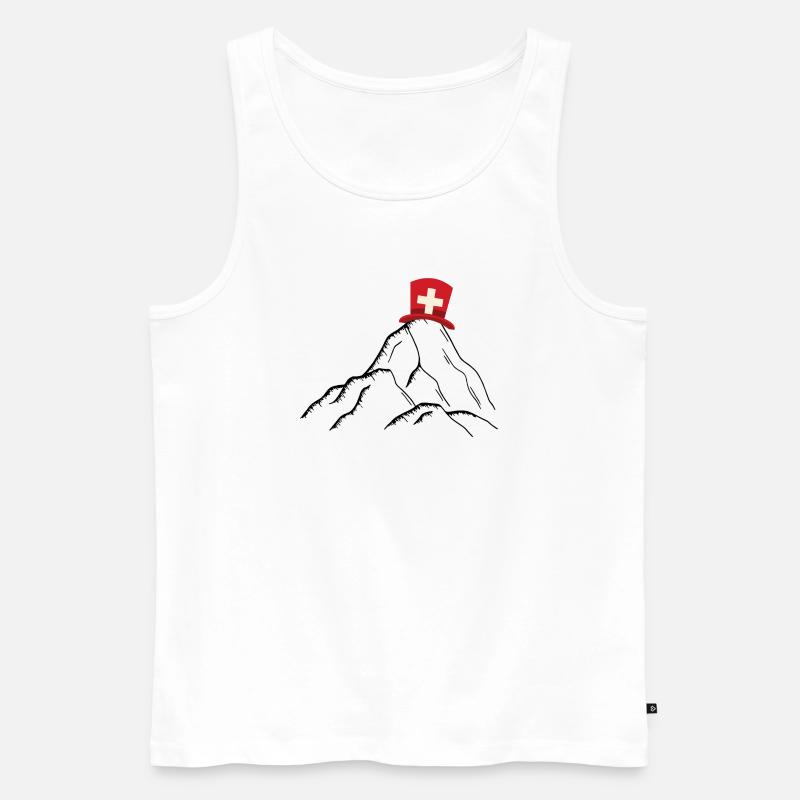 Schweiz - Schweizer Berge - Männer Premium Bio Tank Top - Weiß