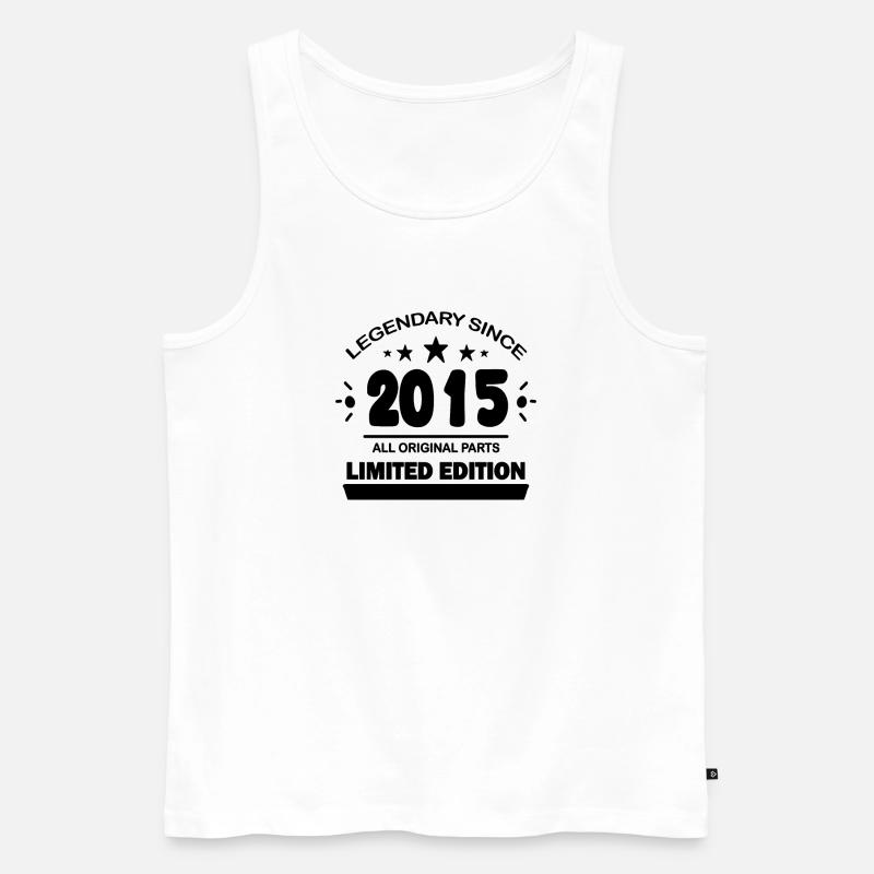 2015 - Männer Premium Bio Tank Top - Weiß