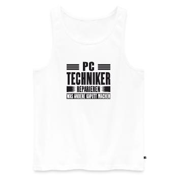 Service Technician Support Solution Quote Service PC - Men's Premium Organic Tank Top - white - Front - AI Model Male 178 light (178cm)
