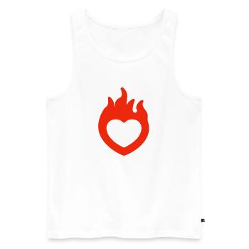 Valentine's day, Valentine's day, Valentine's day, - Men's Premium Organic Tank Top - white - Front - AI Model Male 178 light (178cm)
