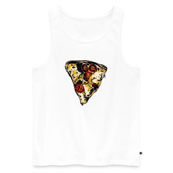 Pizza Margarita Pizza Baker Pizza Slice - Men's Premium Organic Tank Top - white - Front - Michal (187cm)