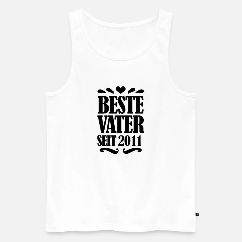 Bester Vater seit 2011 - Männer Premium Bio Tank Top - Weiß