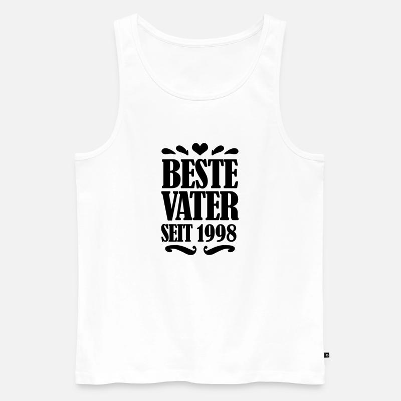 Bester Vater seit 1998 - Männer Premium Bio Tank Top - Weiß